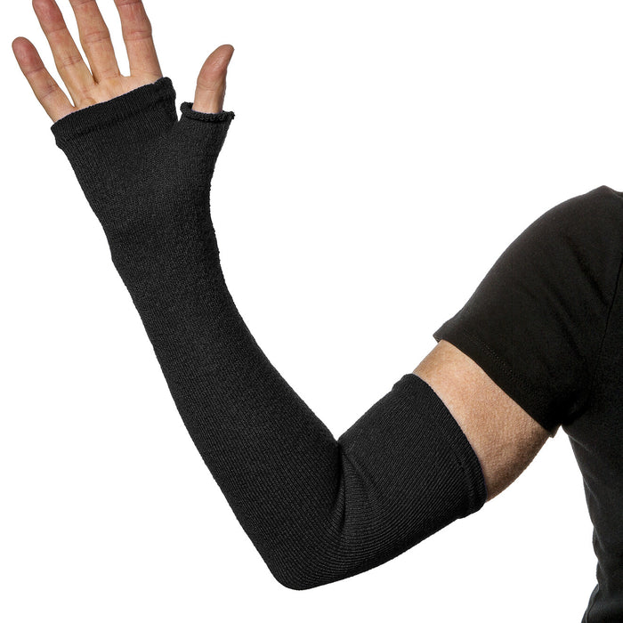 UPF 50+ Sun Protection Weak Frail or Fragile skin protection with Long Fingerless Gloves - Medium Weight. Weak skin protection. (Pair)