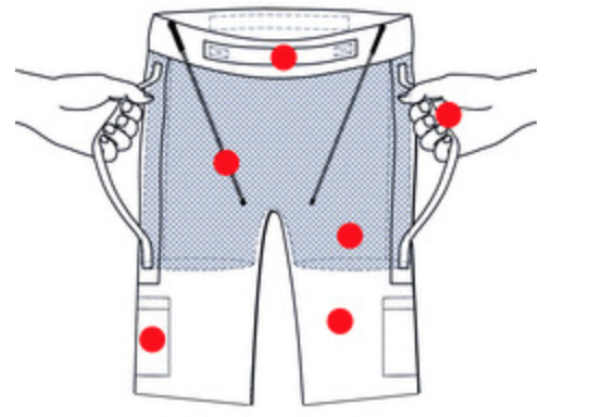 Transfer Wheelchair Cargo Shorts For Men. One small size only available.