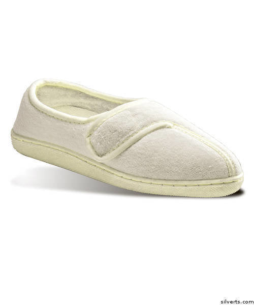 Womens Adaptive Arthritis Easy Closure Terry Cloth Slippers