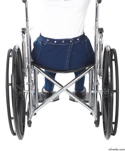 Womens Designer Open-Back Wheelchair Jeans By Izzy Camilleri - Soft Stretchable Denim Jean