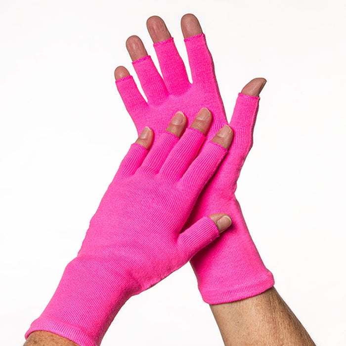 3/4 Finger Gloves - Medium Weight. Keep hands warm with Raynauds. UPF 50+ Sun Protection (Pair)
