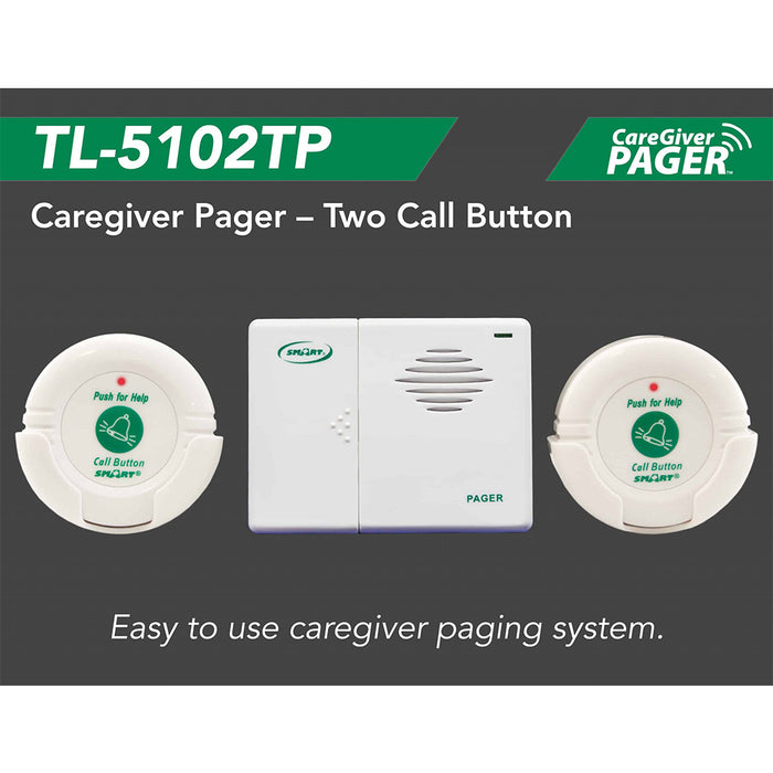 Pager and Two Call Buttons Kit for the Elderly